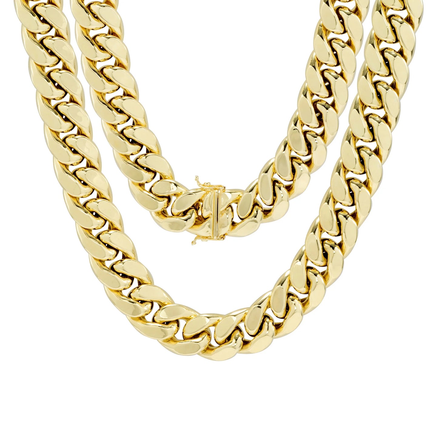 10K Yellow Gold Miami Cuban Link Chain Necklace, 13mm Thickness, Available in 20"-30", Italian Craftsmanship for Men