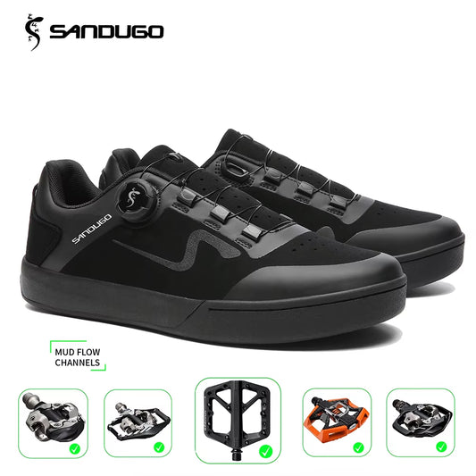 Men's Mountain Bike Shoes for MTB, Downhill, and Enduro - Compatible with All 2-Bolt Pedals